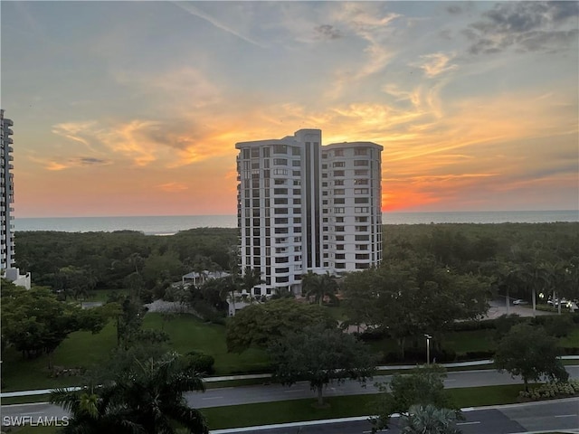 6000 Pelican Bay Blvd Unit 804, Naples, FL 34108 - property at dusk with a water view