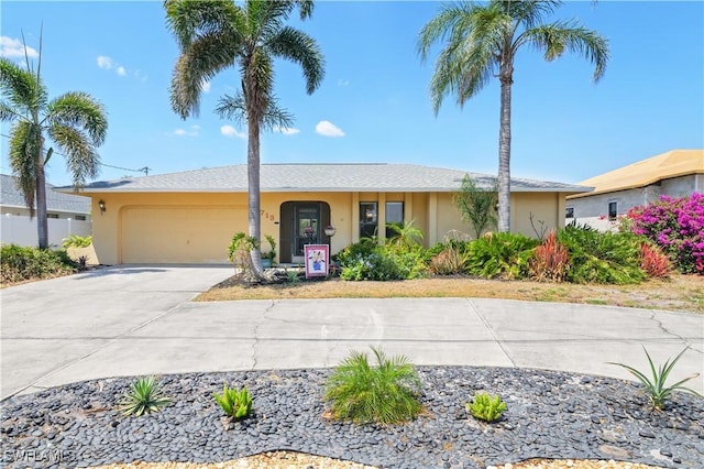713 SW 39th Ter, Cape Coral, FL 33914 - ranch-style house featuring concrete driveway, an attached garage, and stucco siding