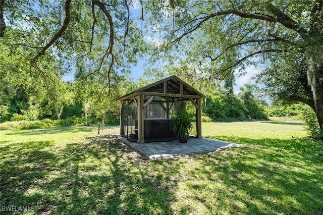 326 Mcarthur Ave, Lehigh Acres, FL 33936 - view of green lawn featuring a gazebo