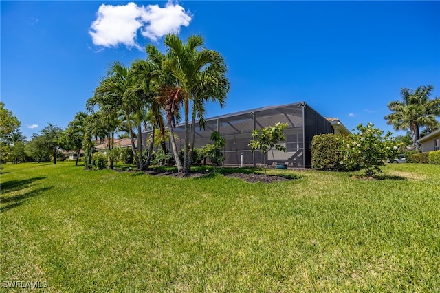 2094 Satsuma Ln, Naples, FL 34120 - view of green lawn featuring a lanai