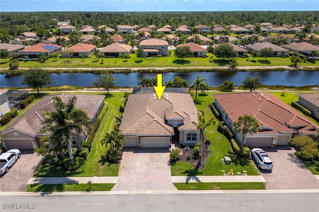 2094 Satsuma Ln, Naples, FL 34120 - aerial view of residential area with a large body of water