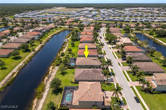 2094 Satsuma Ln, Naples, FL 34120 - aerial perspective of suburban area with a nearby body of water