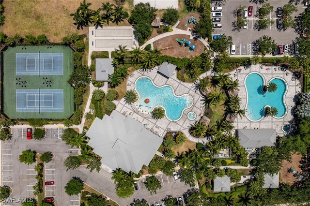 2094 Satsuma Ln, Naples, FL 34120 - drone / aerial view of a pool