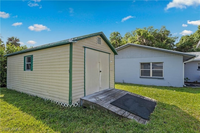view of shed
