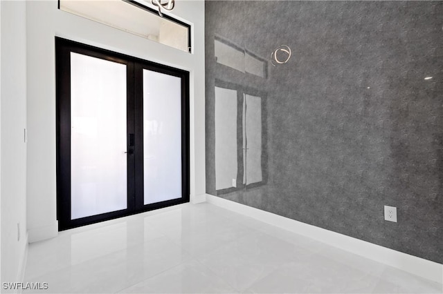 view of tiled spare room
