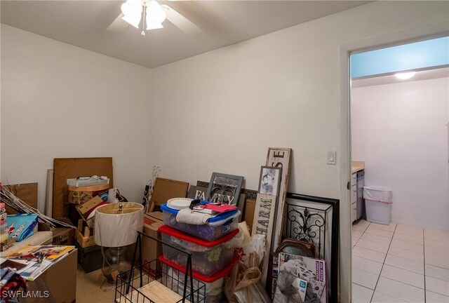 1228 SE 24th Ave Unit A, Cape Coral, FL 33990 - storage featuring a ceiling fan