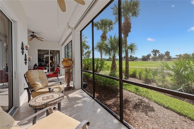 9030 Cascada Way Unit 102, Naples, FL 34114 - sunroom / solarium with ceiling fan