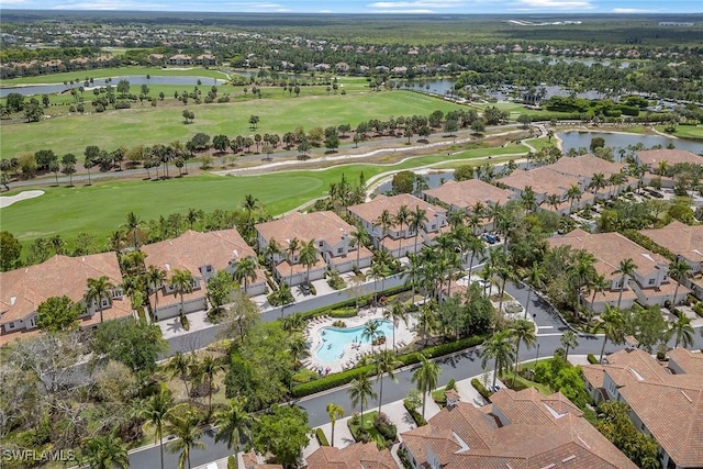 9030 Cascada Way Unit 102, Naples, FL 34114 - aerial view featuring a water view and a residential view