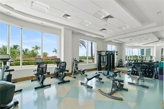 4800 Pelican Colony Blvd Unit 303, Bonita Springs, FL 34134 - workout area with baseboards
