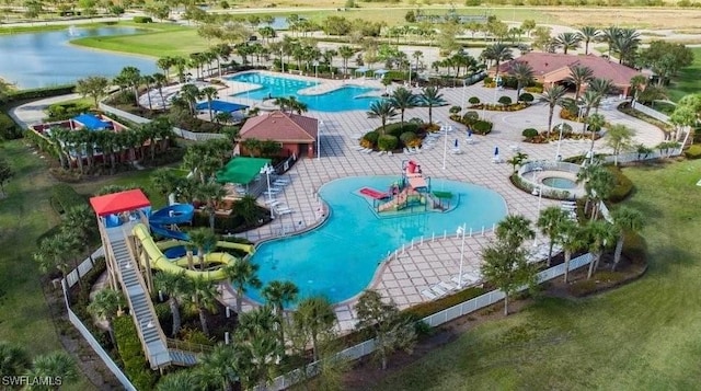 4424 Owens Way, Ave Maria, FL 34142 - view of pool with a water view
