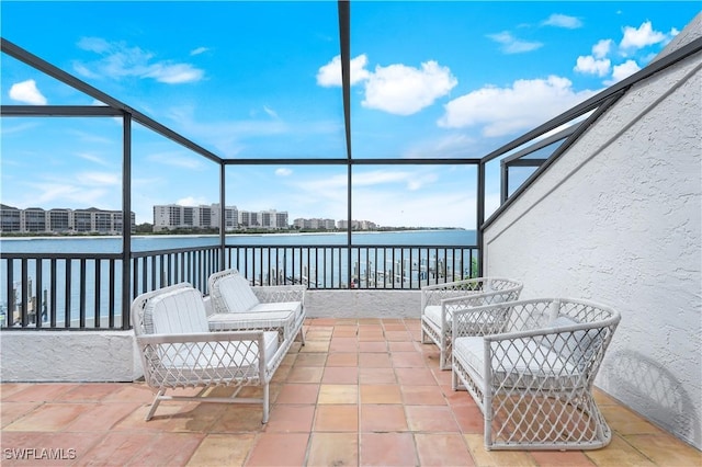 410 La Peninsula Blvd Unit 410, Naples, FL 34113 - sunroom / solarium with a water view