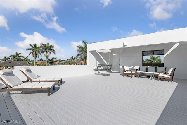 724 Plantation Ct, Marco Island, FL 34145 - deck with an outdoor living space