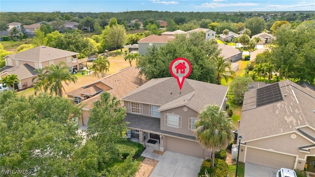 bird's eye view featuring a residential view