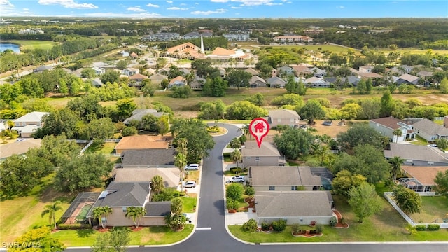 drone / aerial view featuring a residential view