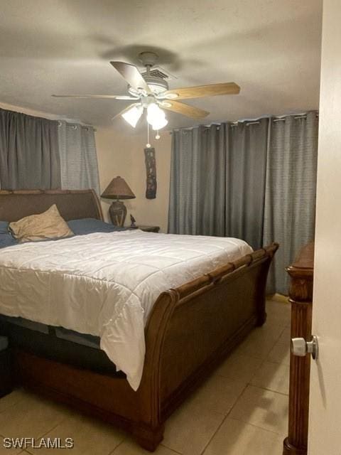 303 Georgia Ave, Fort Myers, FL 33905 - bedroom with light tile patterned flooring and a ceiling fan