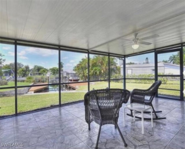 303 Georgia Ave, Fort Myers, FL 33905 - sunroom / solarium featuring plenty of natural light and a ceiling fan
