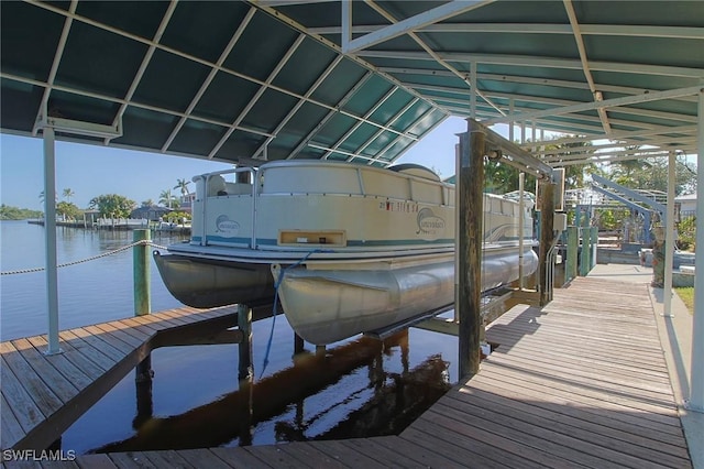 147 Coral Dr, Fort Myers, FL 33905 - view of dock featuring a water view and boat lift