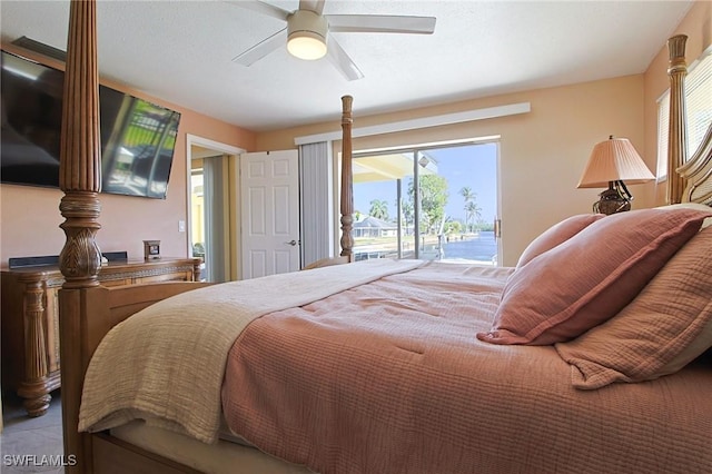 147 Coral Dr, Fort Myers, FL 33905 - bedroom featuring ceiling fan and access to outside