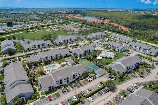 13515 Eagle Ridge Dr Unit 522, Fort Myers, FL 33912 - aerial view featuring a water view and a residential view