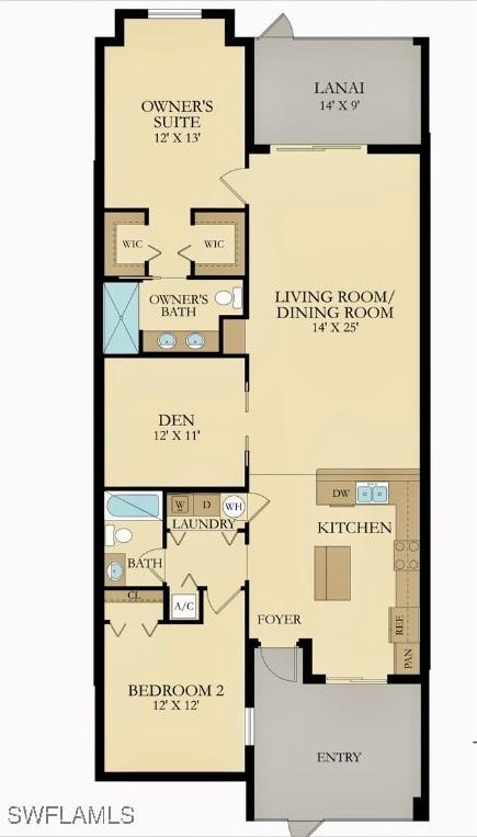 5445 Double Eagle Cir Unit 3012, Ave Maria, FL 34142 - floor plan / room layout