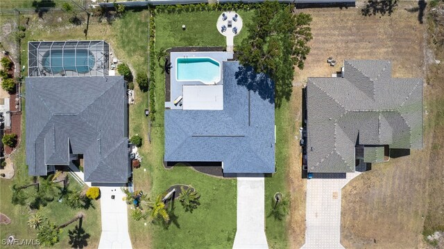1424 SW 49th St, Cape Coral, FL 33914 - aerial view of a pool