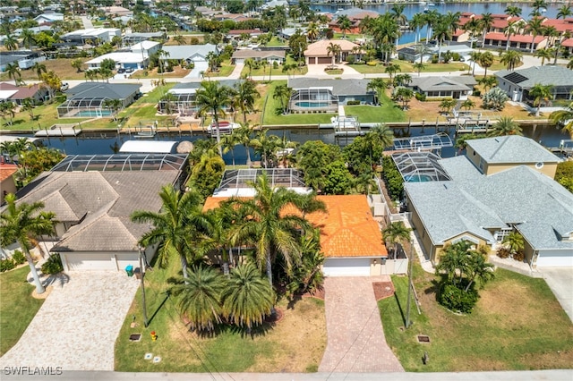 5122 Santa Rosa Ct, Cape Coral, FL 33904 - birds eye view of property featuring a residential view and a water view