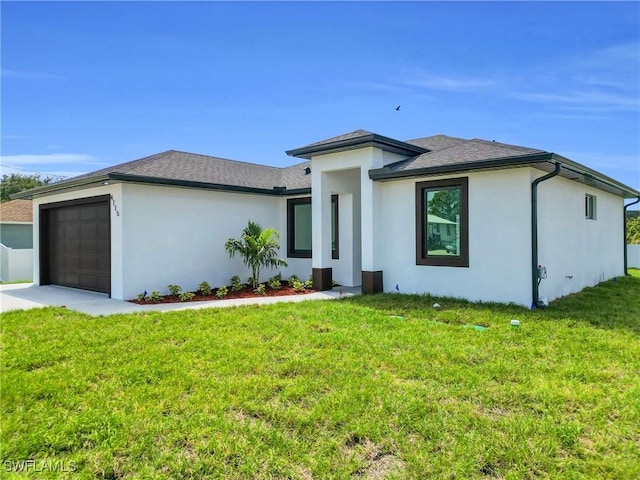 4115 20th St SW, Lehigh Acres, FL 33976 - view of front facade with an attached garage, stucco siding, and driveway