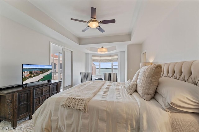 2000 Royal Marco Way Unit 607, Marco Island, FL 34145 - bedroom with a tray ceiling and ceiling fan