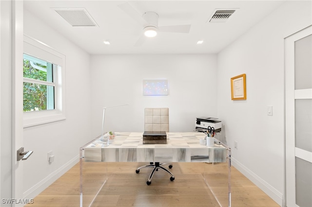 360 10th Ave S Unit B200, Naples, FL 34102 - home office with baseboards, visible vents, and light wood-type flooring