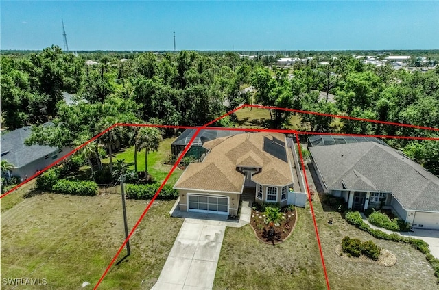 birds eye view of property