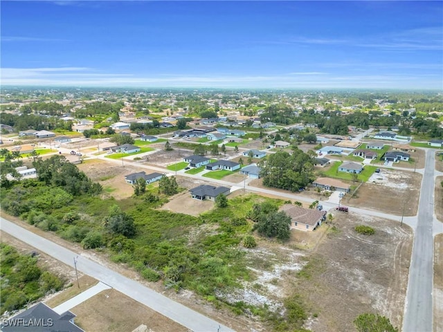 aerial view with a residential view