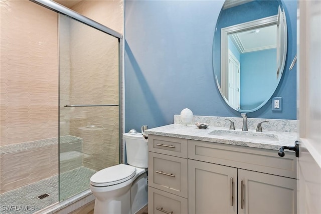 1247 Blue Hill Creek Dr, Marco Island, FL 34145 - full bathroom with a shower stall, toilet, and vanity
