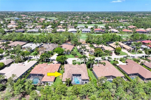 birds eye view of property featuring a residential view