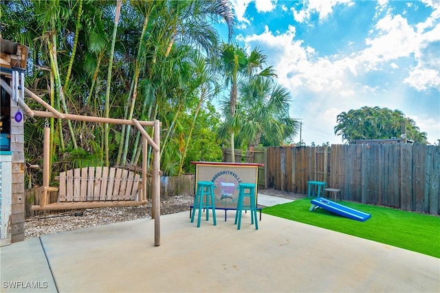 7666 Laurel Valley Rd, Fort Myers, FL 33967 - view of patio / terrace with a fenced backyard
