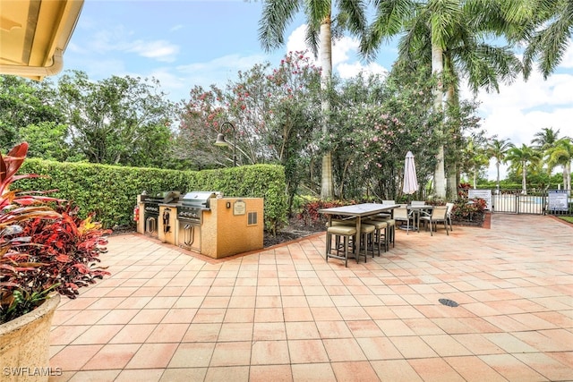1050 Borghese Ln Unit 206, Naples, FL 34114 - view of patio with outdoor dining space