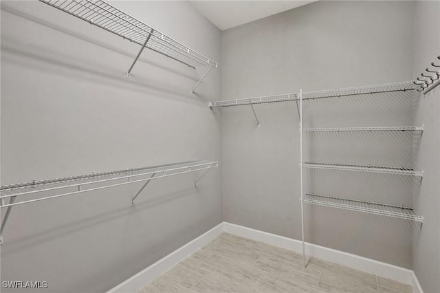 view of walk in closet