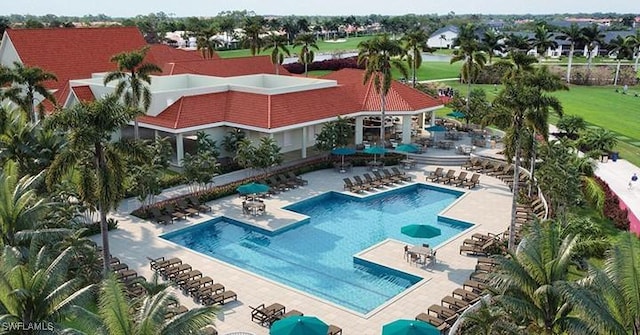 pool featuring a patio