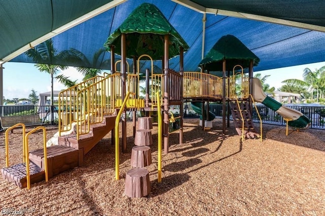 community playground featuring fence