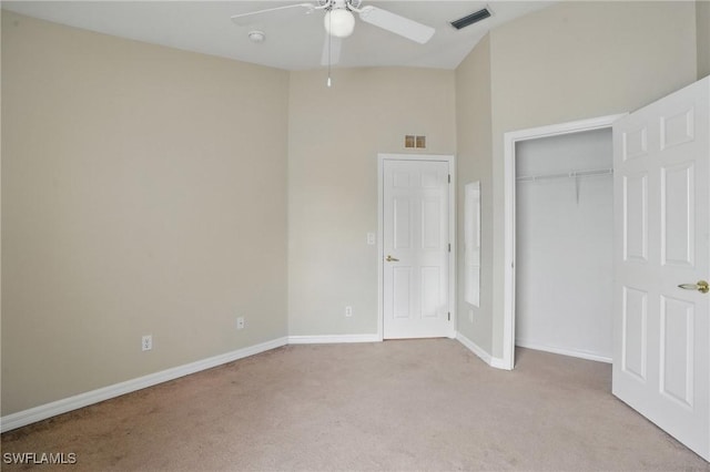 8310 Village Edge Cir Unit 3, Fort Myers, FL 33919 - unfurnished bedroom with visible vents, carpet flooring, baseboards, and a closet