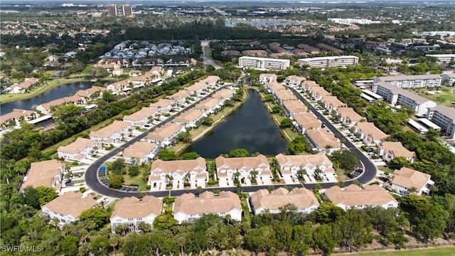 8310 Village Edge Cir Unit 3, Fort Myers, FL 33919 - birds eye view of property with a residential view and a water view