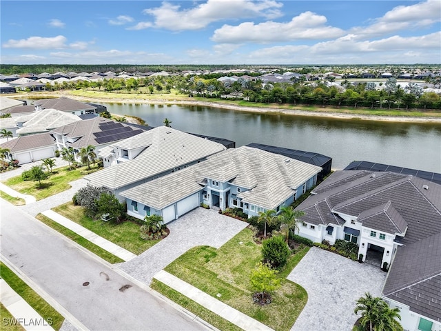 14243 Galley Ct, Naples, FL 34114 - bird's eye view with a water view and a residential view