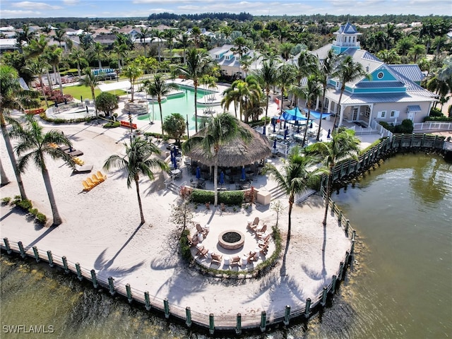 14243 Galley Ct, Naples, FL 34114 - aerial view featuring a water view