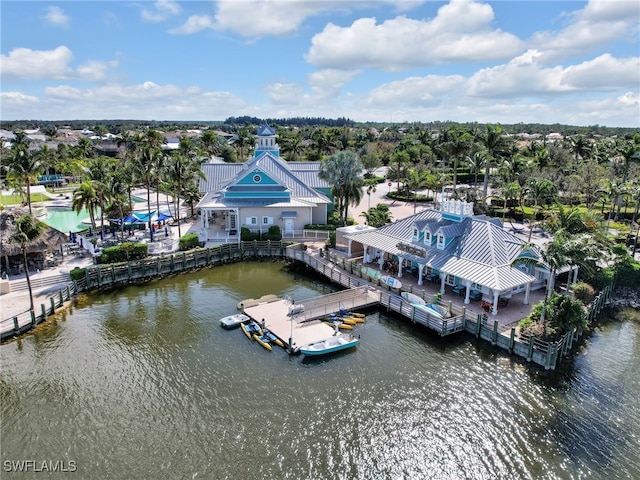14243 Galley Ct, Naples, FL 34114 - birds eye view of property featuring a water view