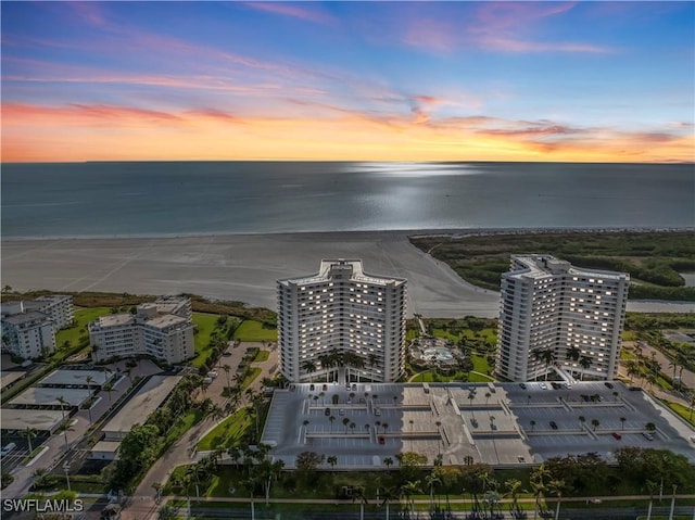 260 Seaview Ct Unit 402, Marco Island, FL 34145 - aerial view at dusk with a water view