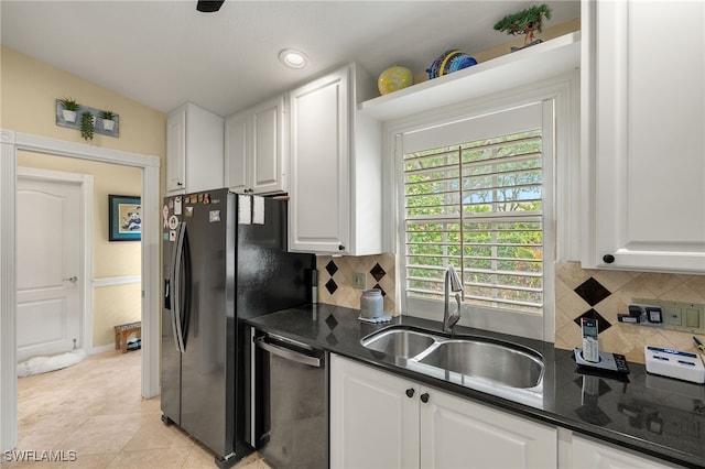 4748 San Carlo Ct, Naples, FL 34109 - kitchen with a sink, white cabinetry, and appliances with stainless steel finishes