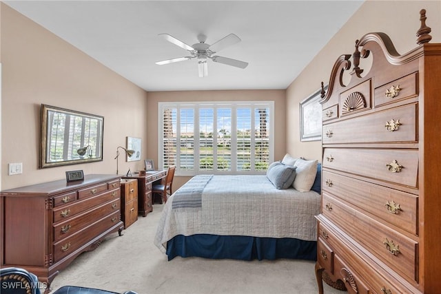 11016 Mill Creek Way Unit 2403, Fort Myers, FL 33913 - bedroom featuring light colored carpet and ceiling fan