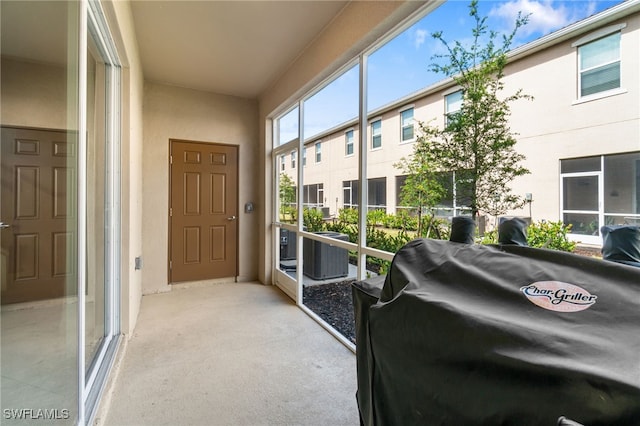 view of sunroom