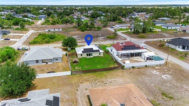 drone / aerial view with a residential view