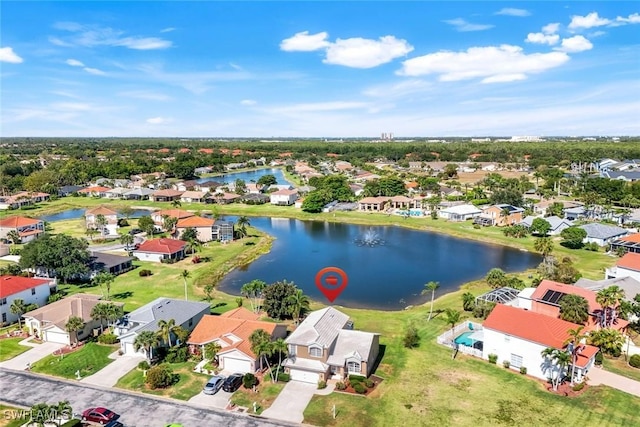 13760 Silver Lake Ct, Fort Myers, FL 33912 - drone / aerial view featuring a water view and a residential view