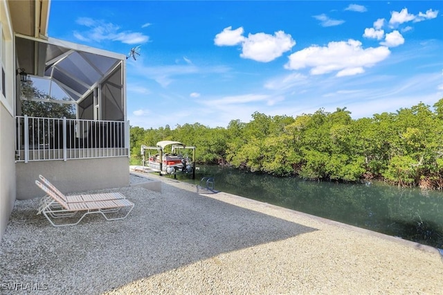 1978 San Marco Rd, Marco Island, FL 34145 - view of yard featuring a water view and a lanai